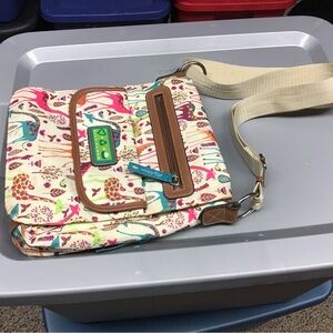 LILY BLOOM  cross body bag Zippers, bucket bag, 1 strap, adjustable, flap